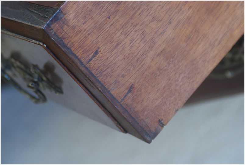 2071 Small Antique Walnut Pedestal Desk (9)